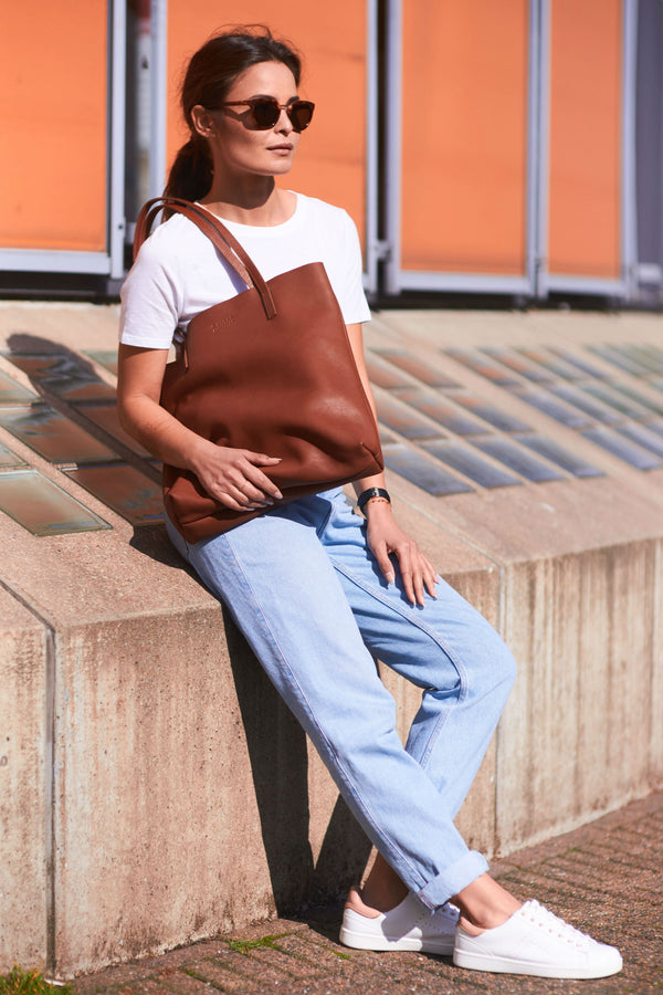 Georgia - kožená shopper kabelka