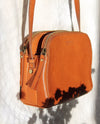 Emily - kožená kabelka s koženým řemínkem
