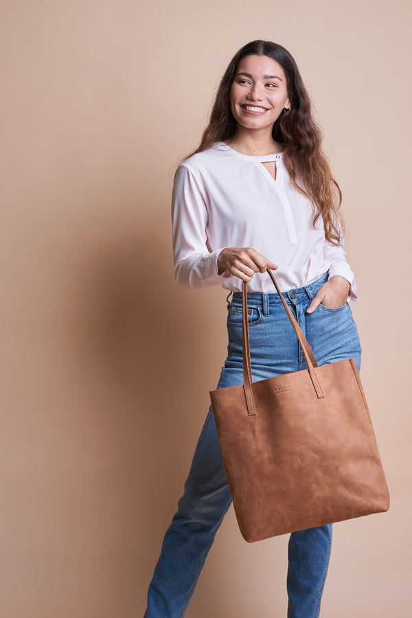 Georgia - kožená shopper kabelka