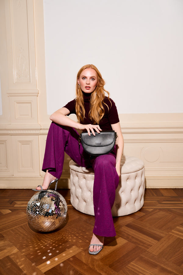 Ava - sedlová kožená crossbody kabelka