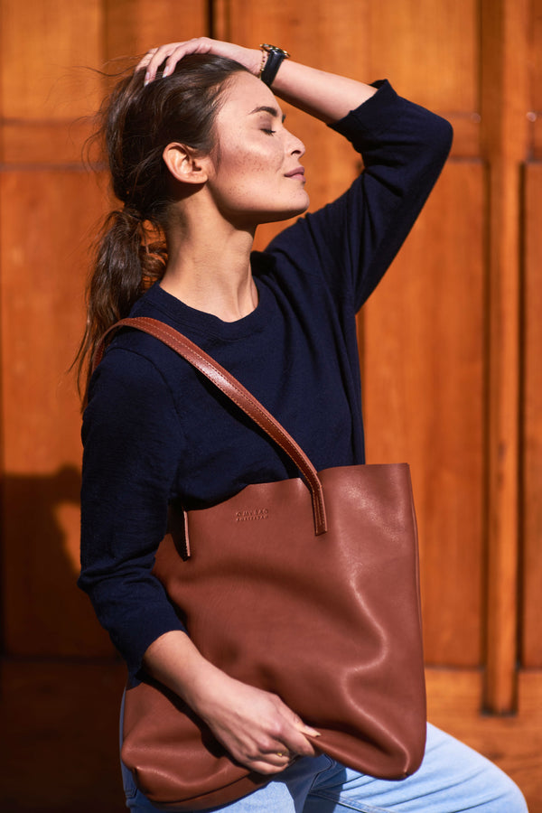 Georgia - kožená shopper kabelka