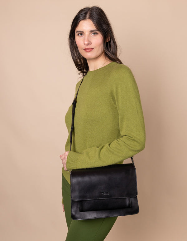 Harper - crossbody kožená kabelka ve stylu harmoniky