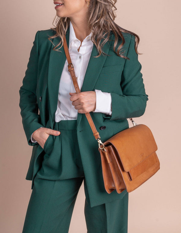 Harper - crossbody kožená kabelka ve stylu harmoniky