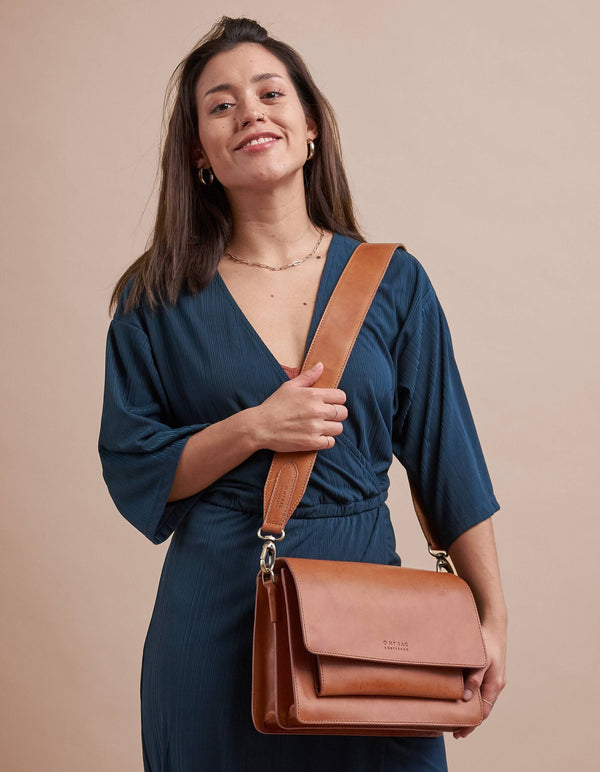 Harper - crossbody kožená kabelka ve stylu harmoniky