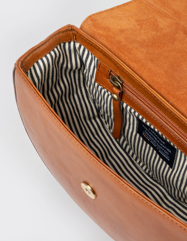 Ava - sedlová kožená crossbody kabelka